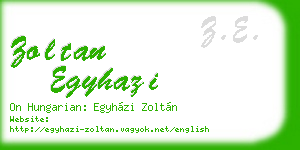zoltan egyhazi business card